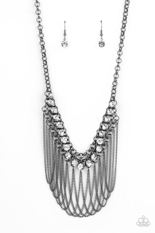 Paparazzi Flaunt Your Fringe - Black Necklace - Pusher P