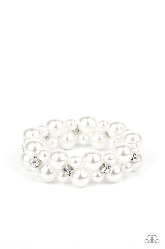 Paparazzi Flirt Alert - White Bracelet - Pusher P