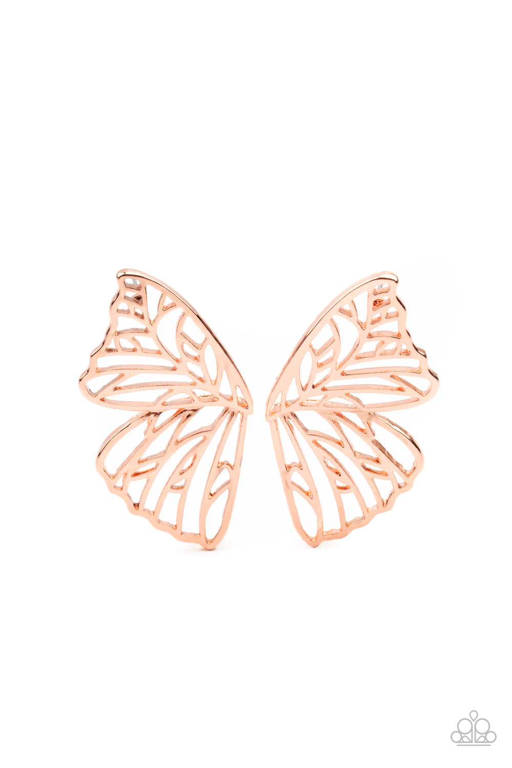 Paparazzi Butterfly Frills- Copper Earrings - Pusher P