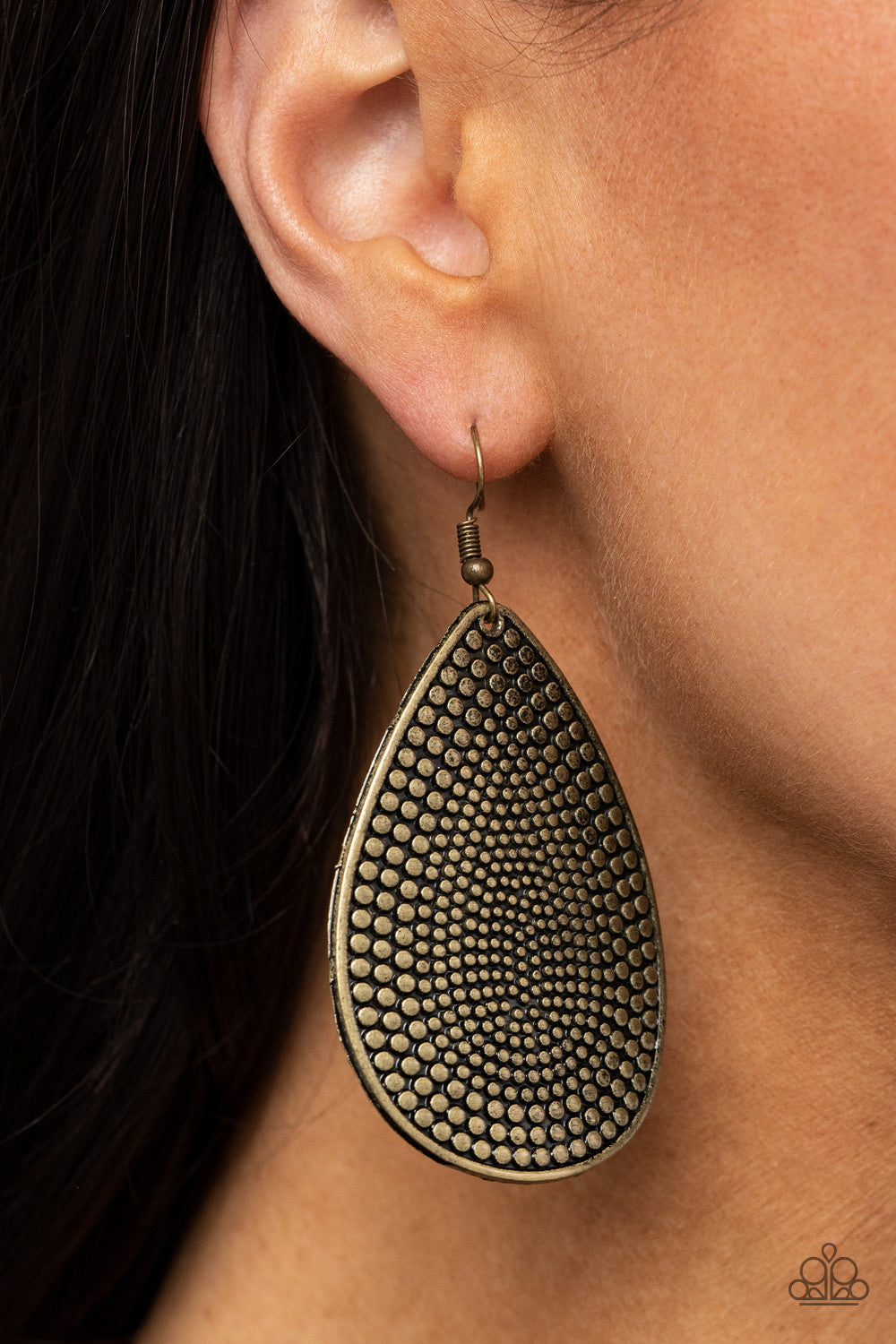 Paparazzi Artisan Adornment - Brass Earrings - Pusher P