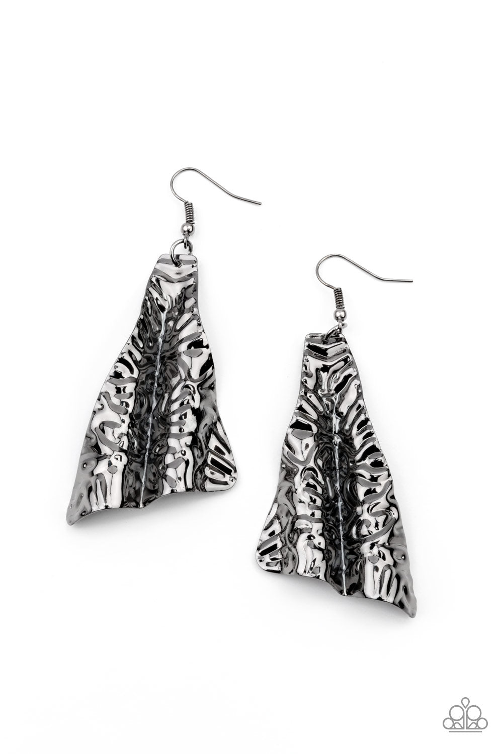 Paparazzi How FLARE You! - Black/Gunmetal Earrings - Pusher P