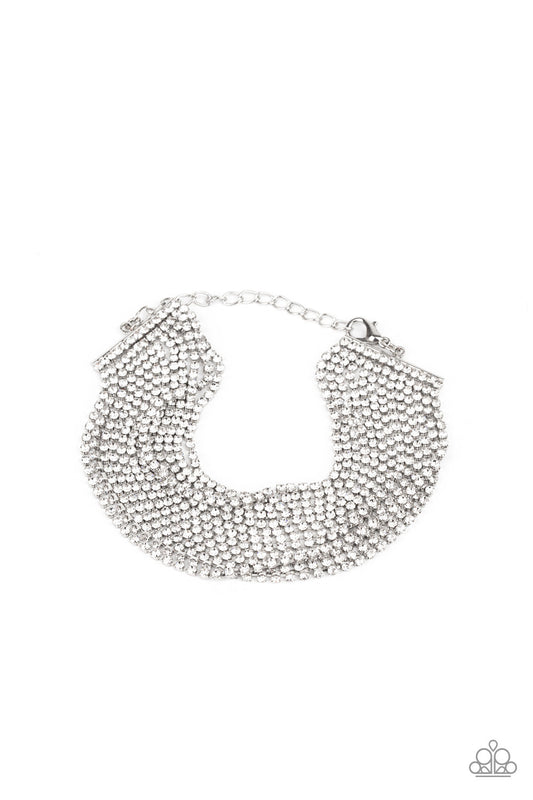 Paparazzi I Woke Up Like This - White Bracelet- June 2021 Life Of The Party Exclusive