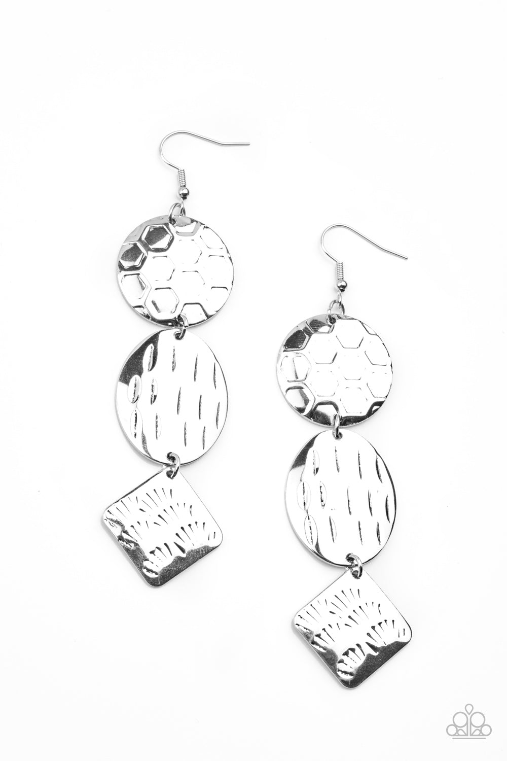 Paparazzi Mixed Movement - Silver Earrings - Pusher P