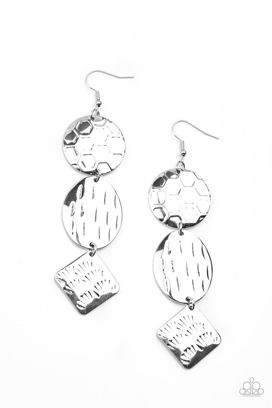 Paparazzi Mixed Movement - Silver Earrings - Pusher P