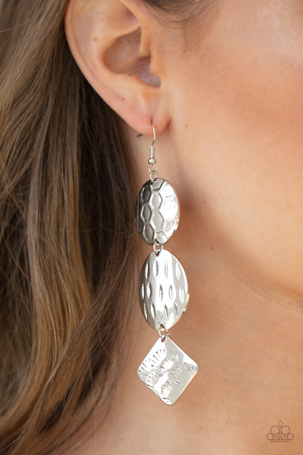 Paparazzi Mixed Movement - Silver Earrings - Pusher P