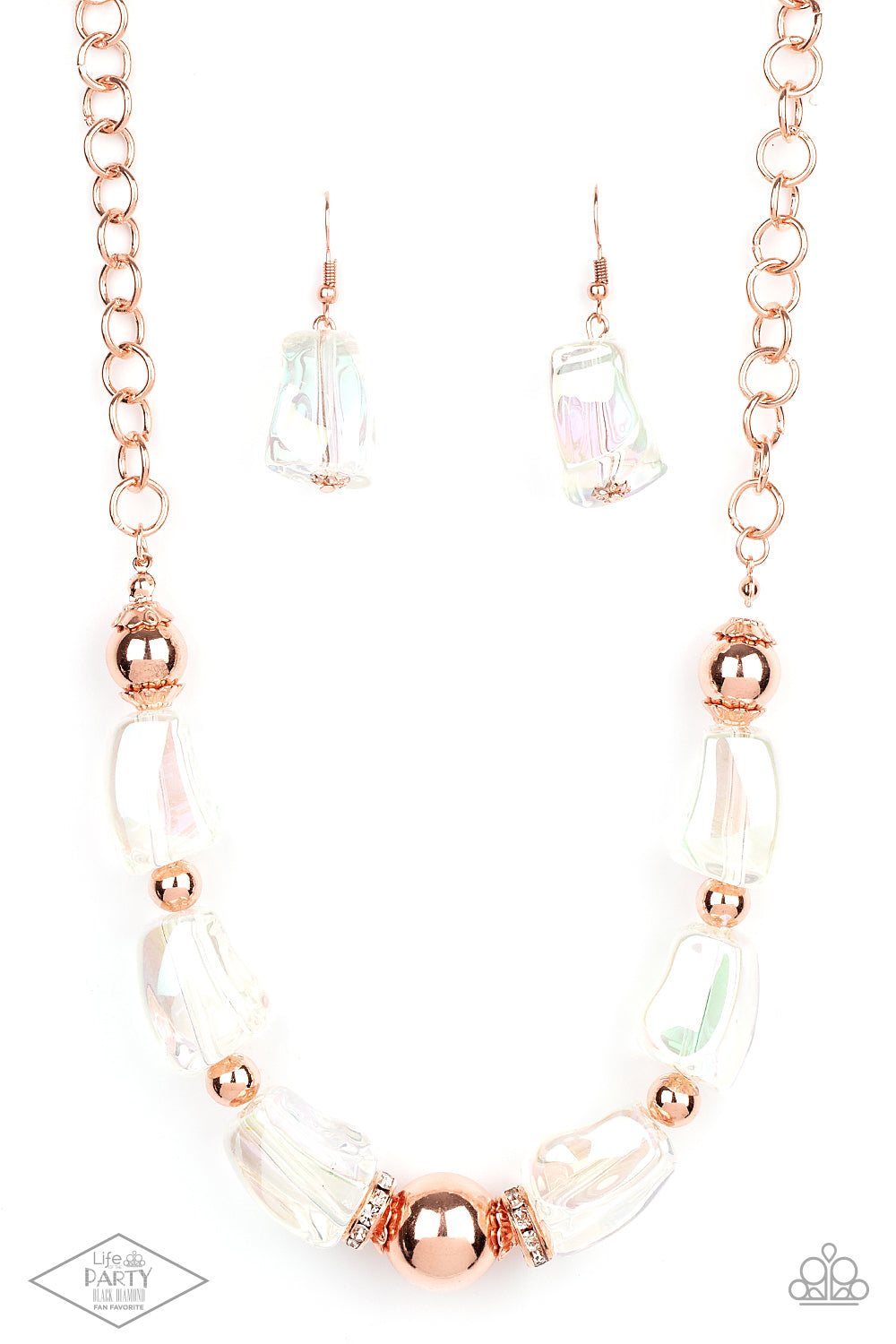 Paparazzi Iridescently Ice Queen - Copper Necklace - Pusher P