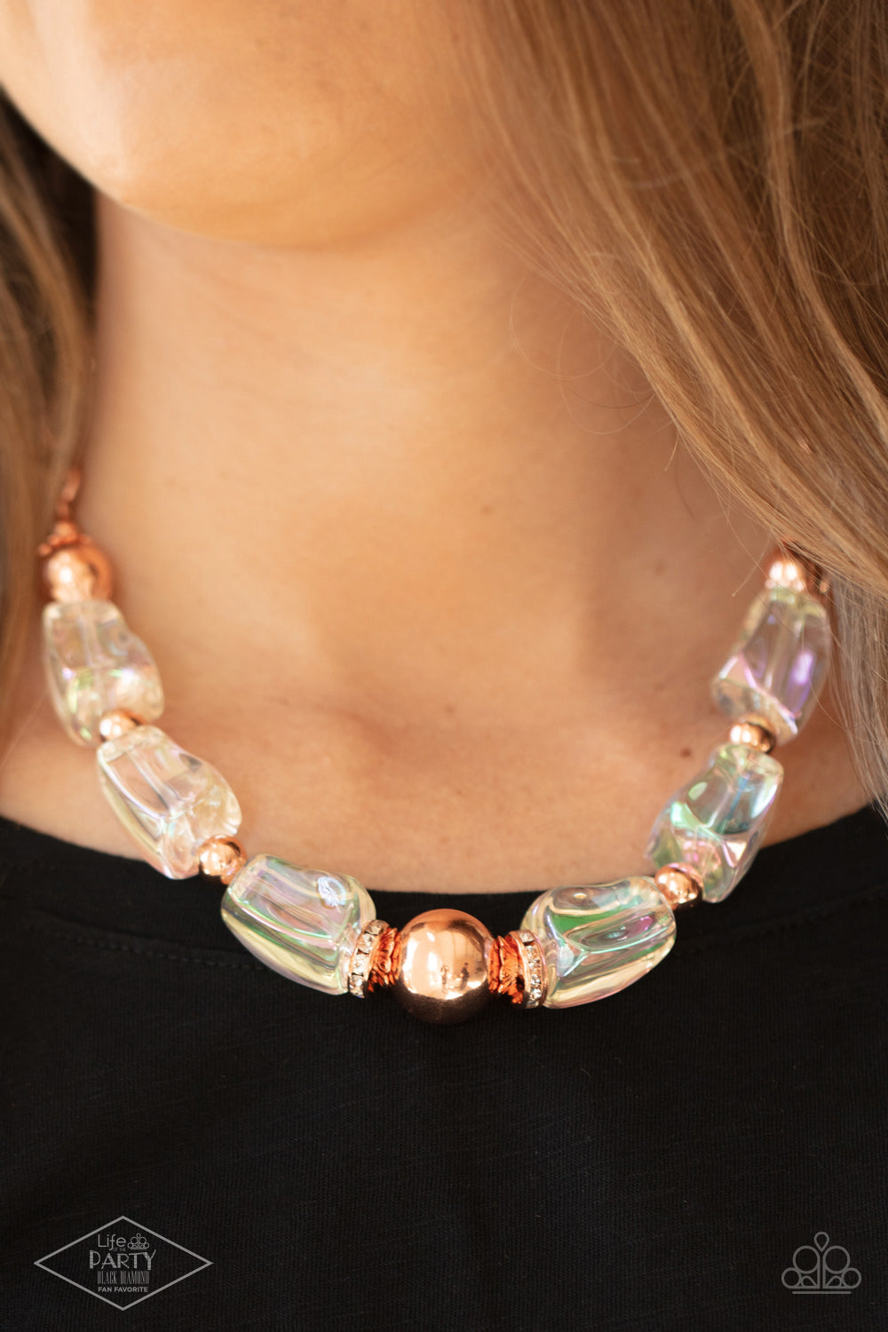 Paparazzi Iridescently Ice Queen - Copper Necklace - Pusher P
