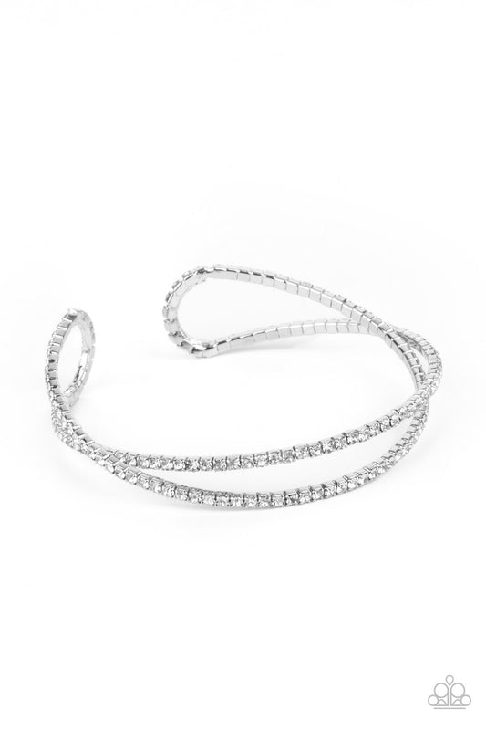 Paparazzi Plus One Status - White Bracelet - Pusher P