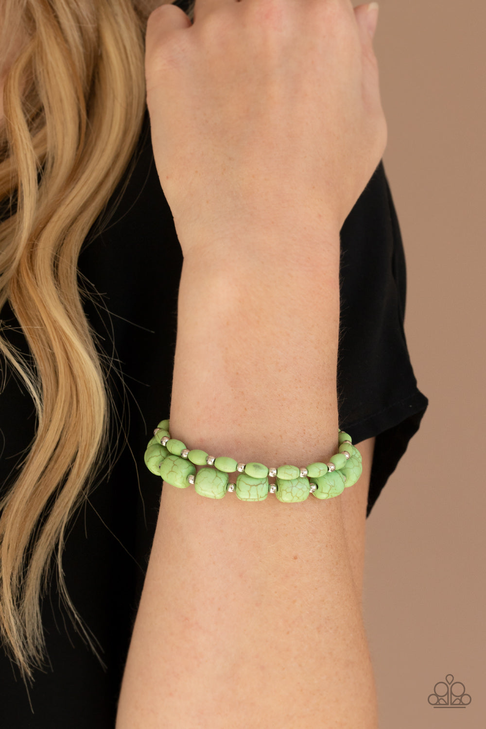 Paparazzi Colorfully Country - Green Bracelet - Pusher P