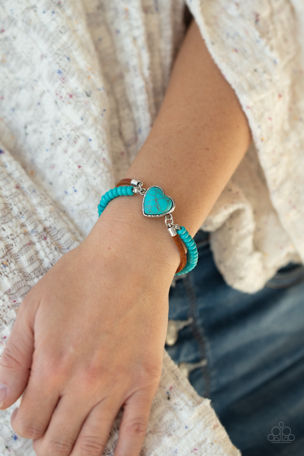 Paparazzi Charmingly Country - Blue Bracelet - Pusher P
