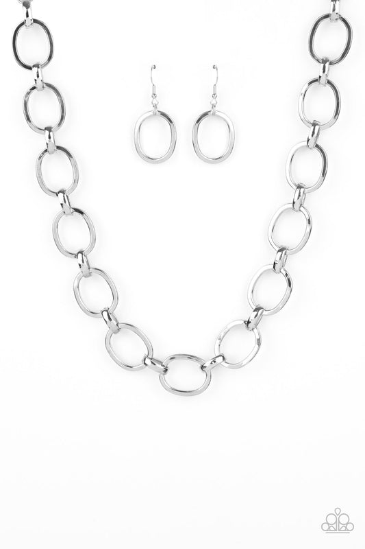Paparazzi HAUTE-ly Contested - Silver Necklace - Pusher P