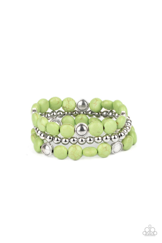 Paparazzi Desert Verbena - Green Bracelet - Pusher P