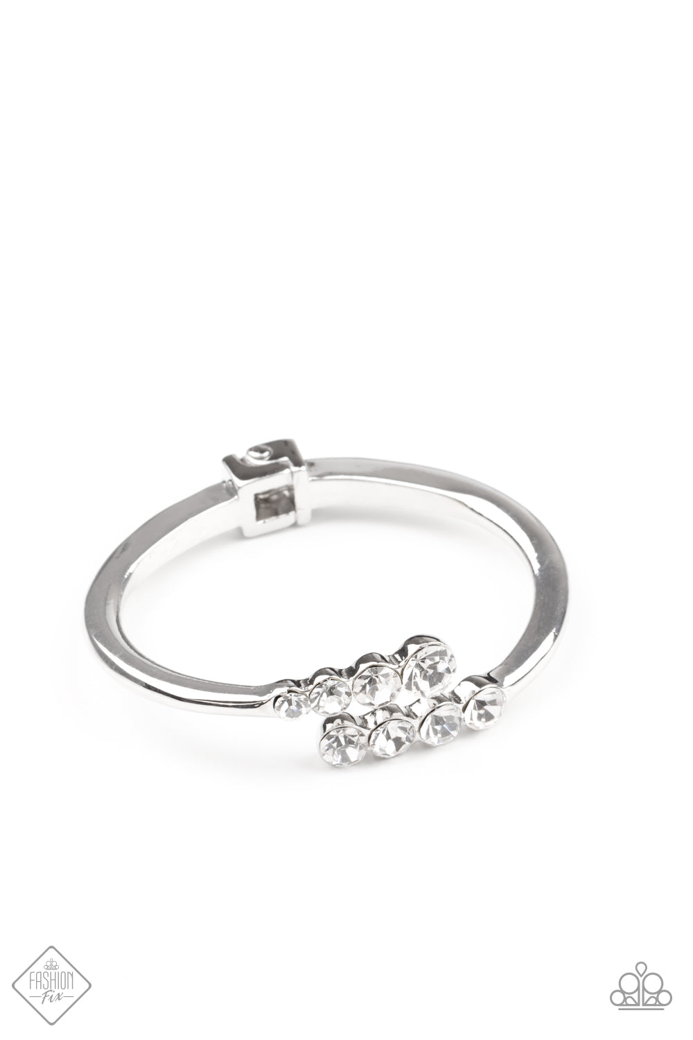 Paparazzi Defying Dazzle - White Bracelet - Pusher P
