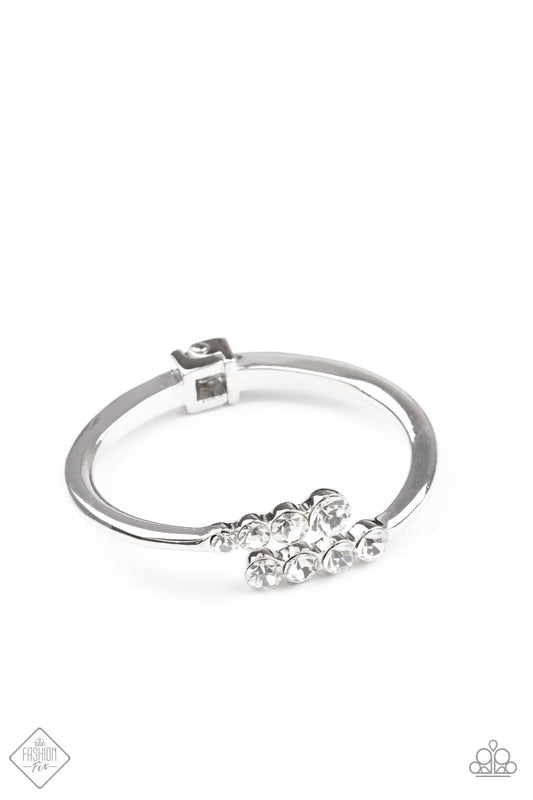 Paparazzi Defying Dazzle - White Bracelet - Pusher P
