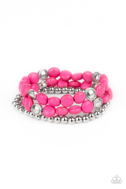 Paparazzi Desert Verbena - Pink Bracelet - Pusher P