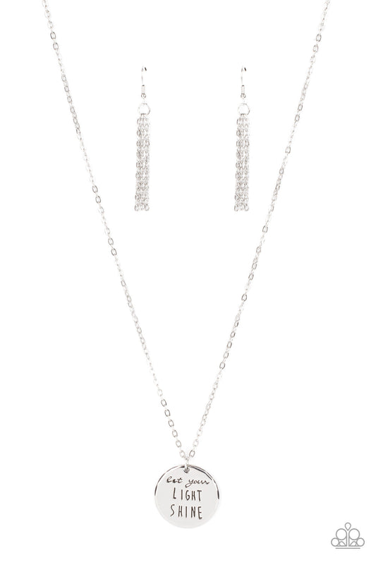 Paparazzi Light It Up - Silver Necklace