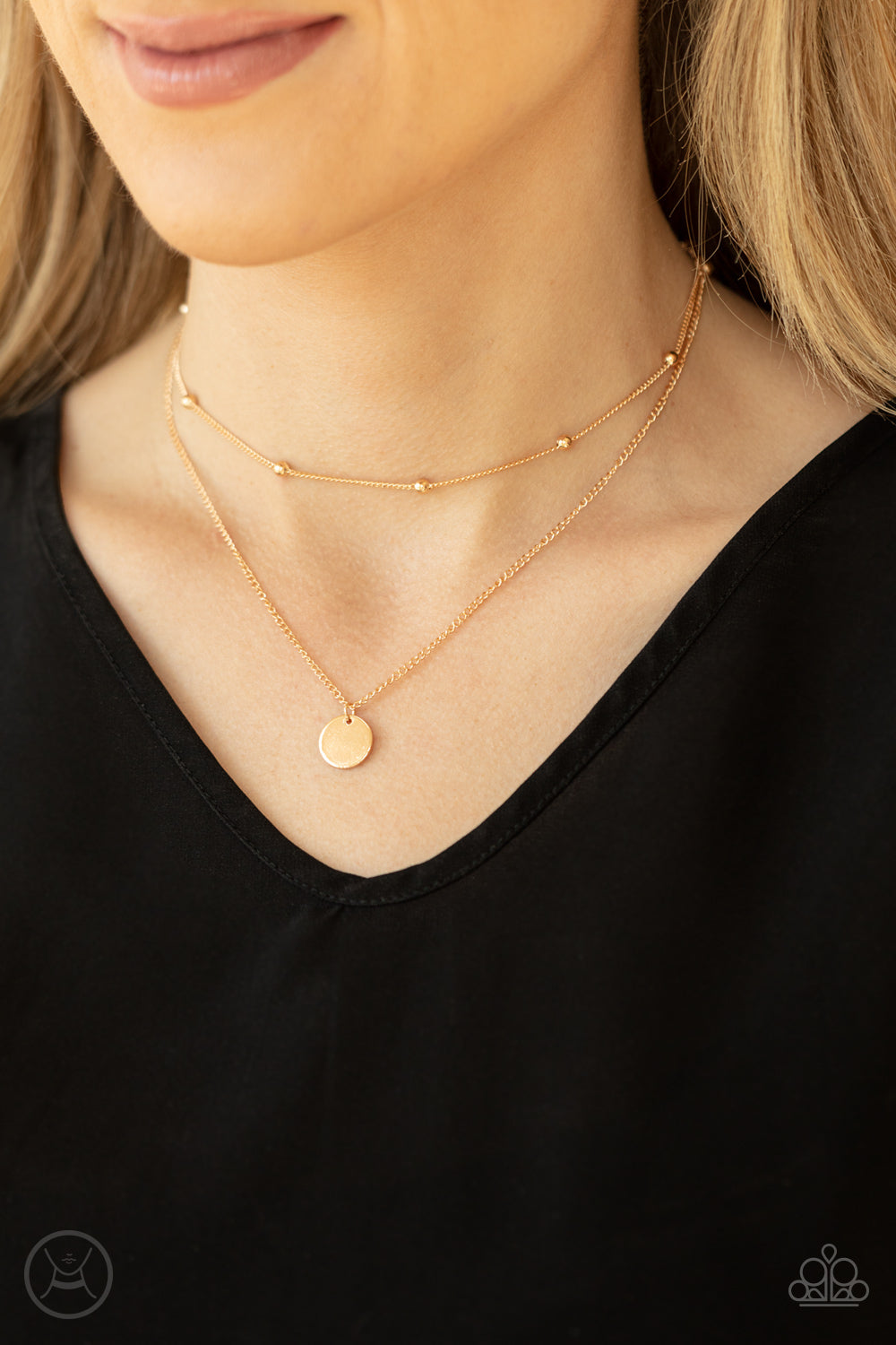 Paparazzi Modestly Minimalist - Gold Choker Necklace - Pusher P