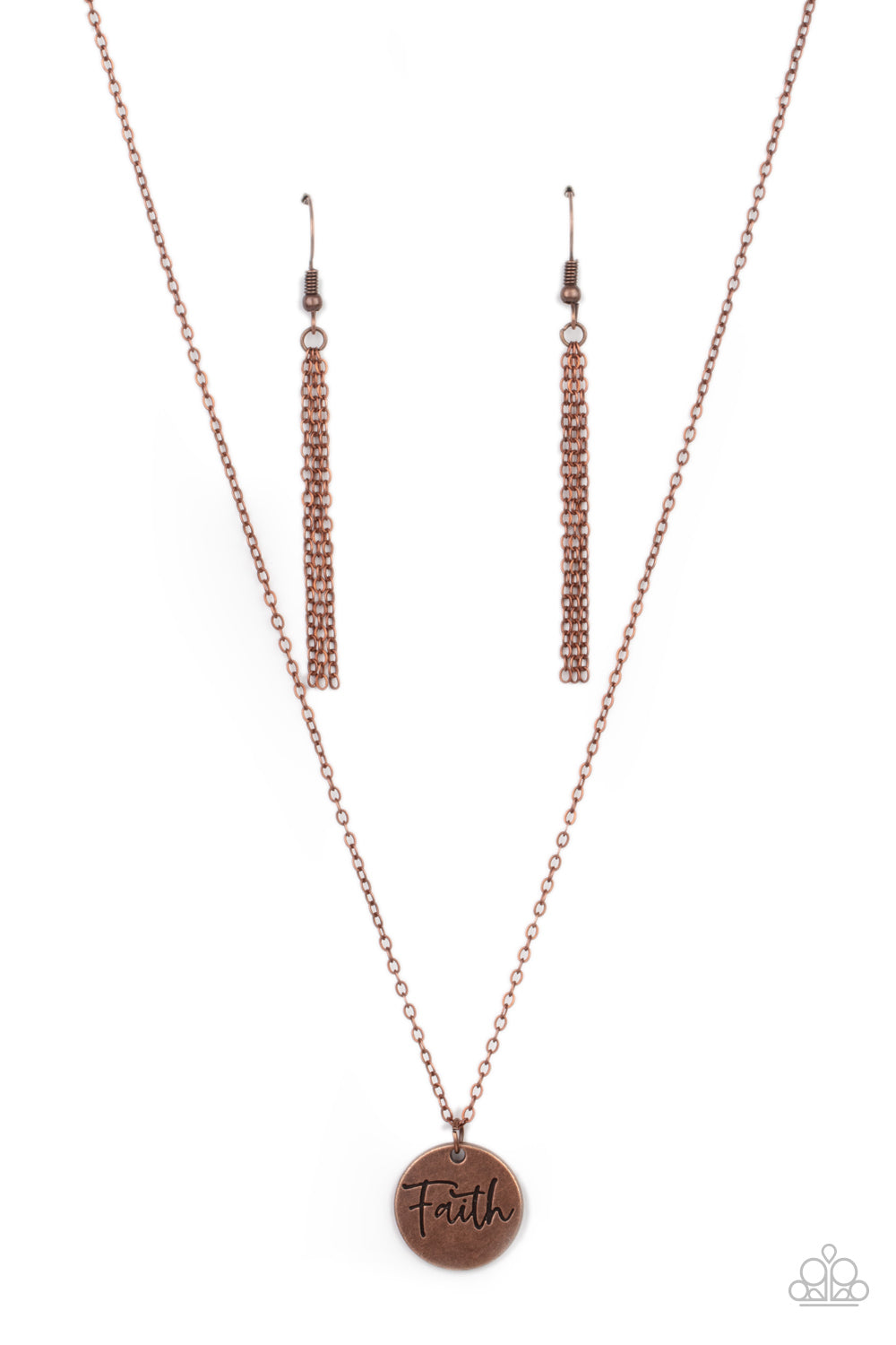 Paparazzi Choose Faith Inspirational Copper Necklace - Pusher P