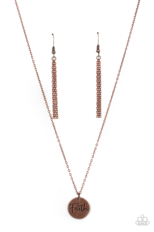 Paparazzi Choose Faith Inspirational Copper Necklace