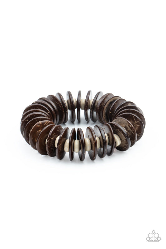 Paparazzi Caribbean Reefs - Brown Bracelet - Pusher P