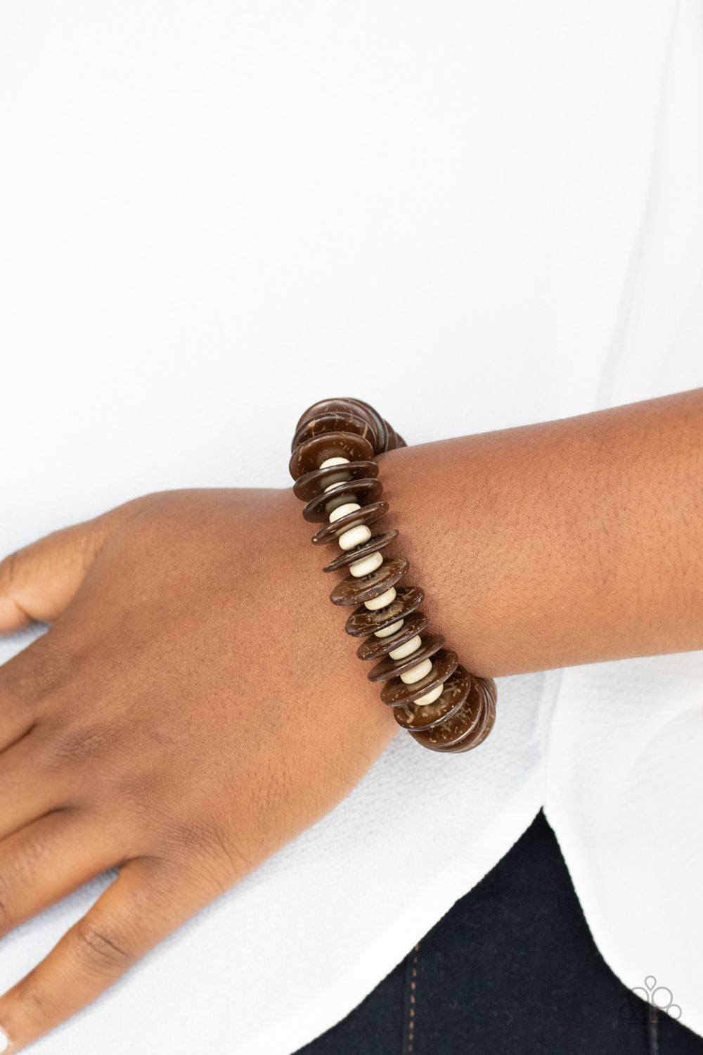 Paparazzi Caribbean Reefs - Brown Bracelet - Pusher P