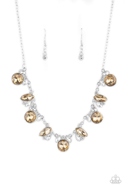 Paparazzi BLING to Attention - Brown Necklace - Pusher P