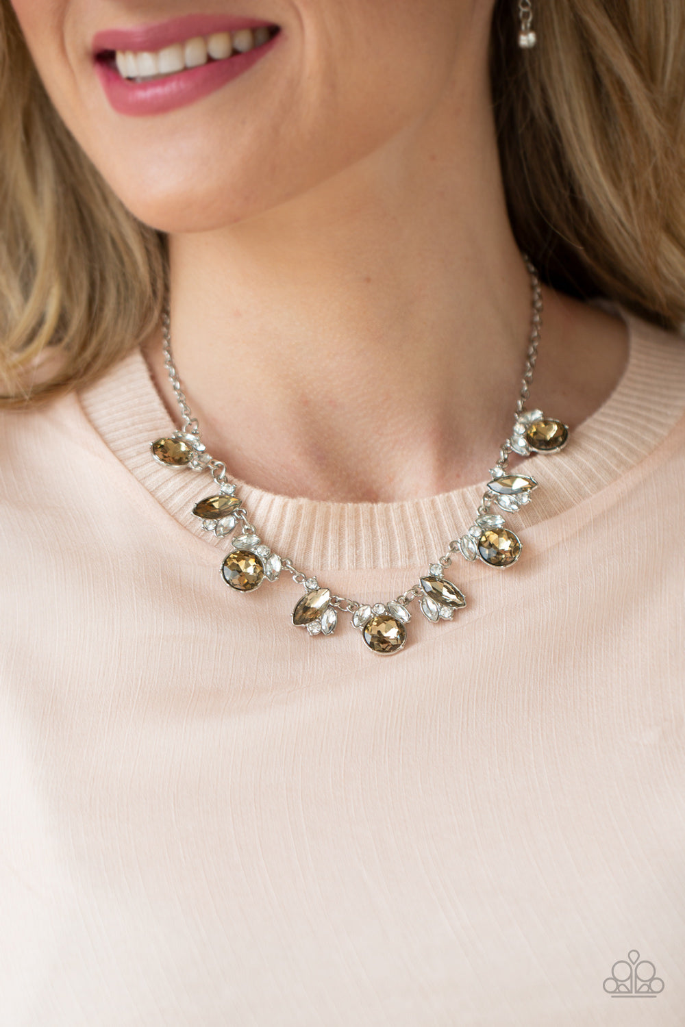 Paparazzi BLING to Attention - Brown Necklace - Pusher P