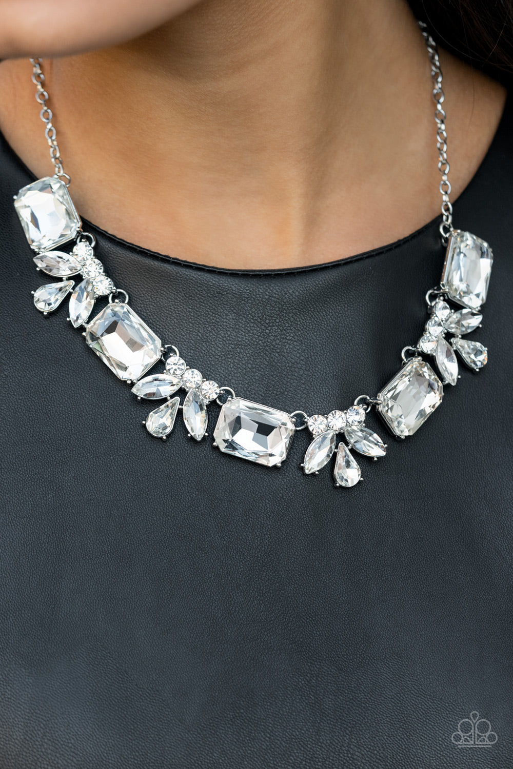Paparazzi Long Live Sparkle - White Necklace - Pusher P