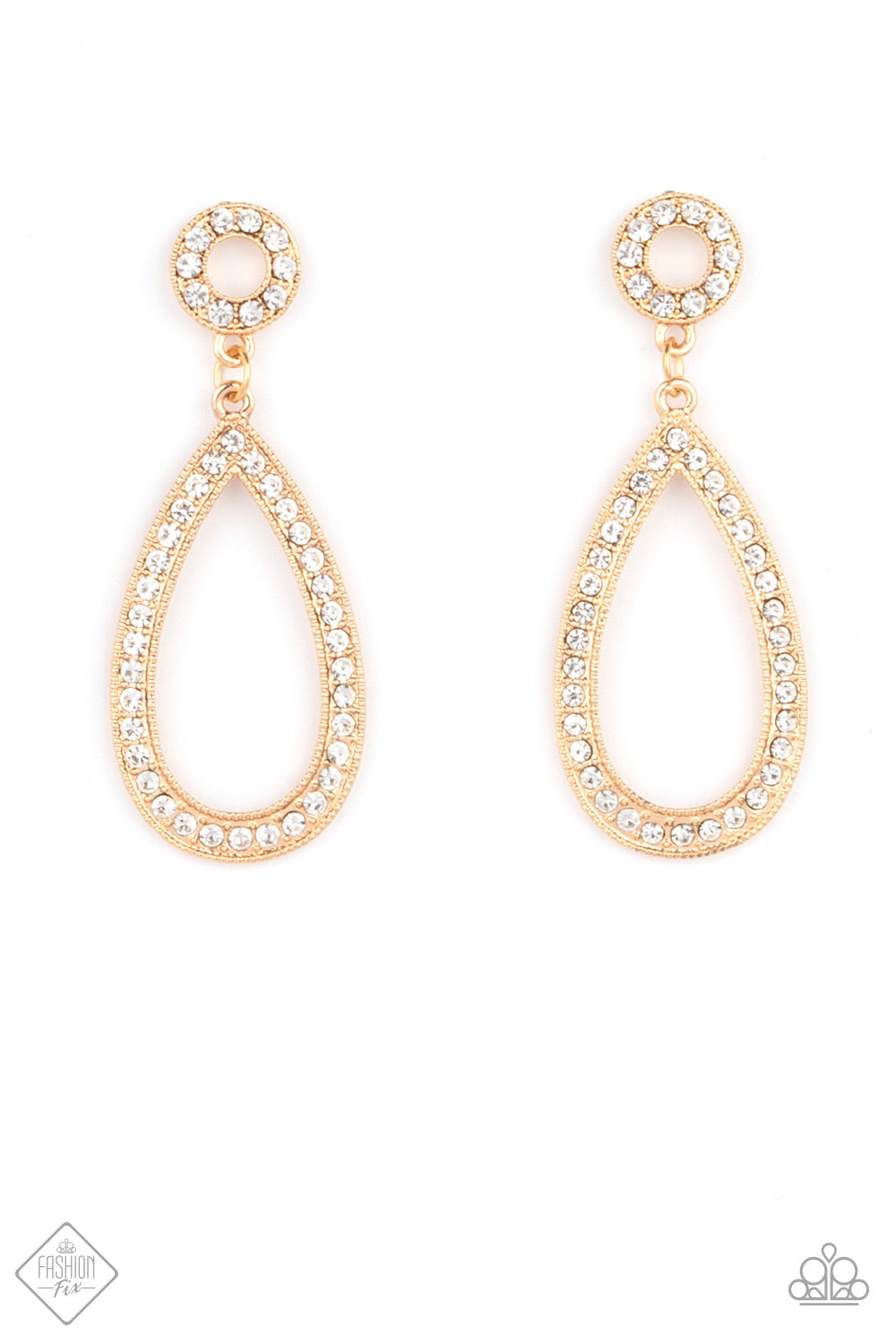 Paparazzi Regal Revival - Gold Fashion Fix Earrings - Pusher P