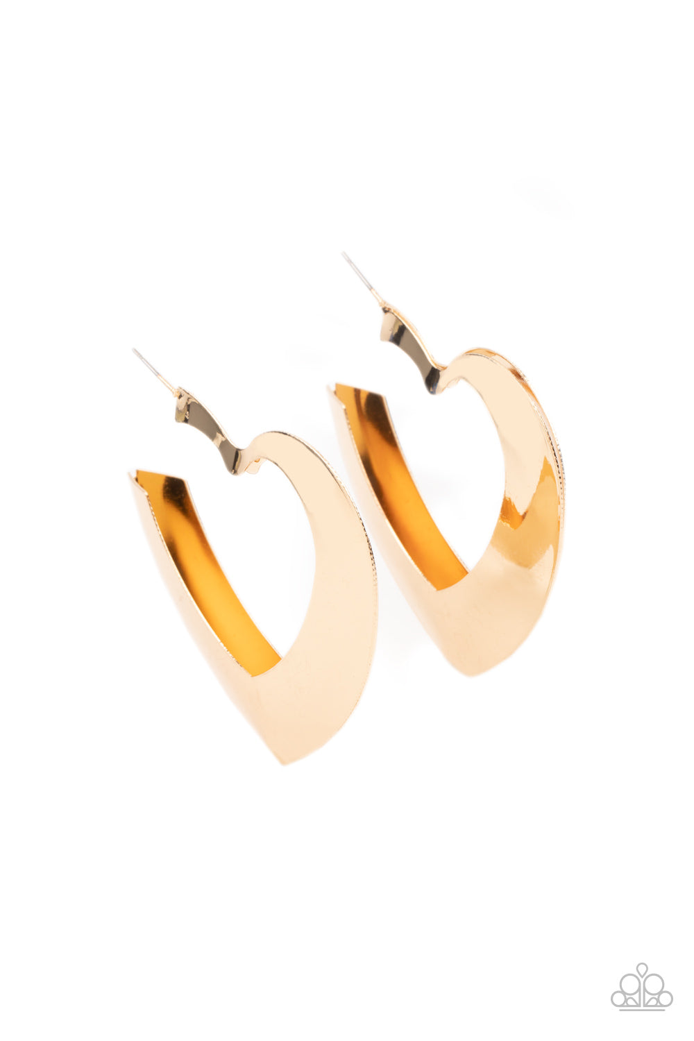 Paparazzi Heart-Racing Radiance - Gold Earrings - Pusher P