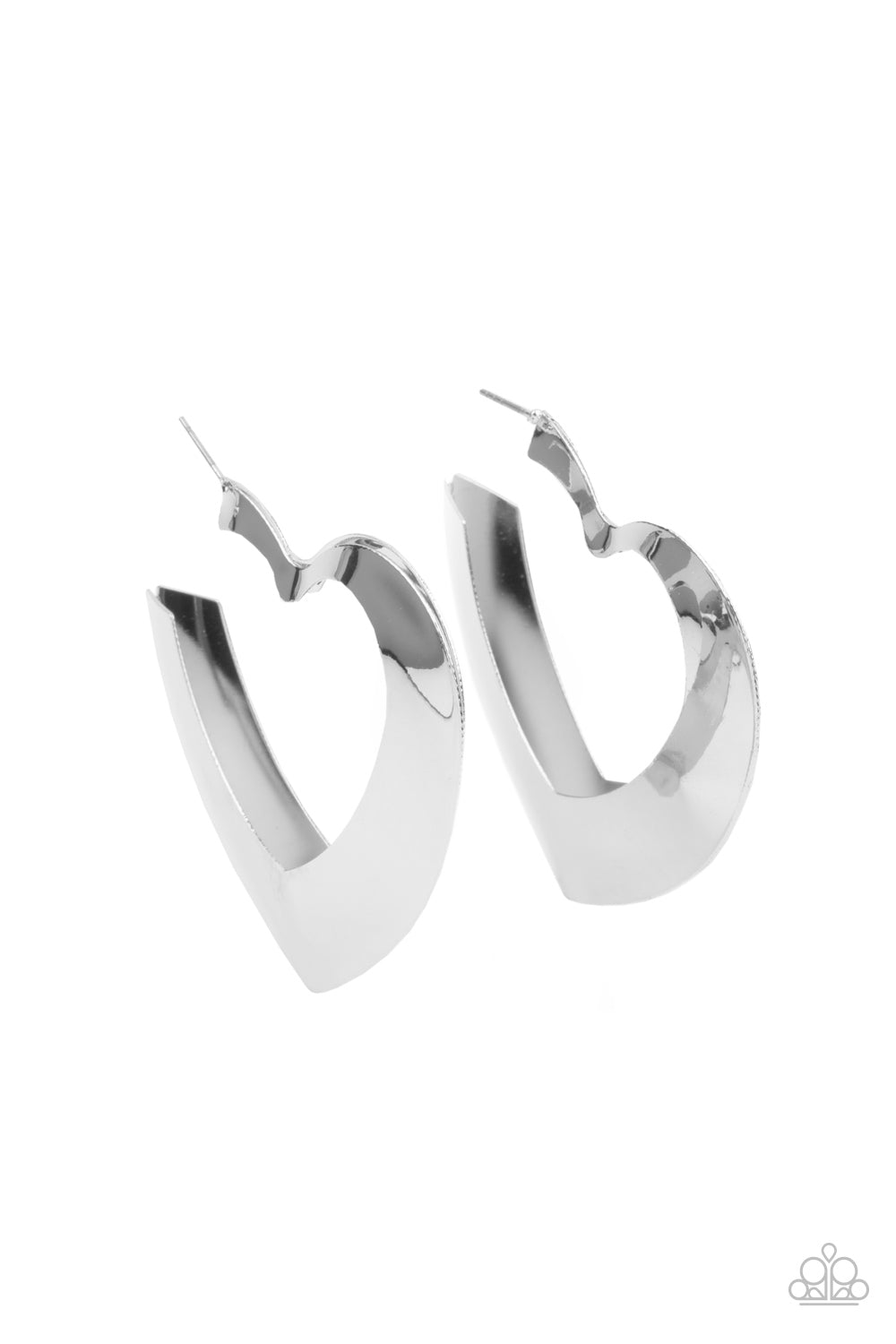 Paparazzi Heart-Racing Radiance - Silver Earrings - Pusher P