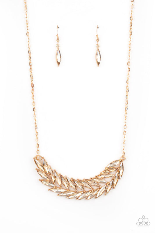 Paparazzi Flight of FANCINESS - Gold Necklace - Pusher P