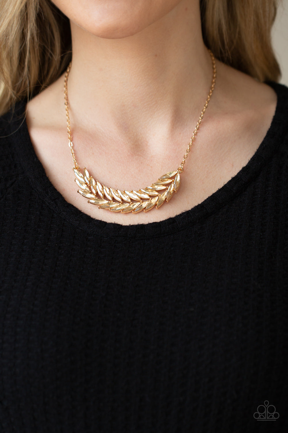 Paparazzi Flight of FANCINESS - Gold Necklace - Pusher P