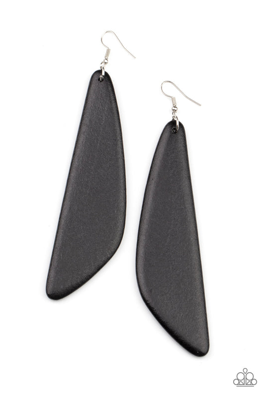 Paparazzi Scuba Dream - Black Earrings - Pusher P