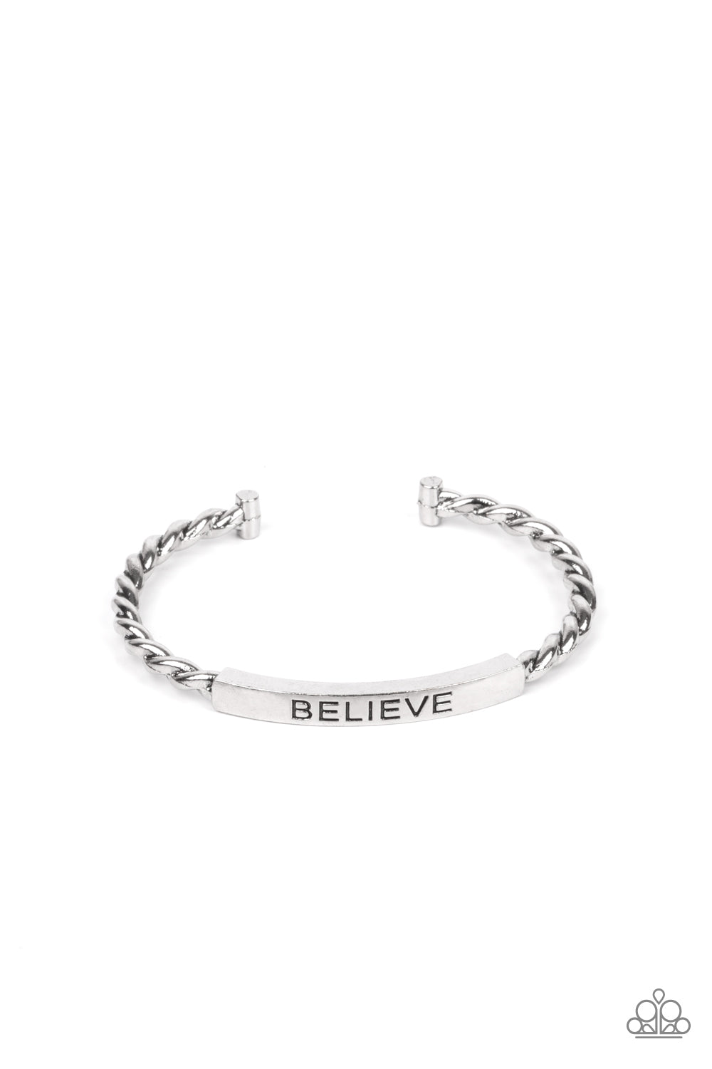 Paparazzi Keep Calm and Believe - Silver Bracelet - Pusher P