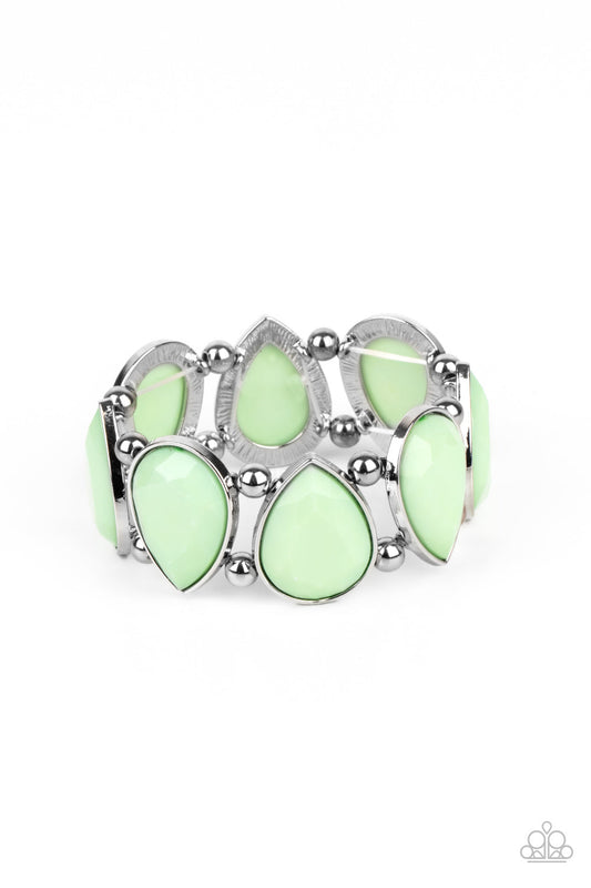 Paparazzi Flamboyant Tease - Green Bracelet - Pusher P