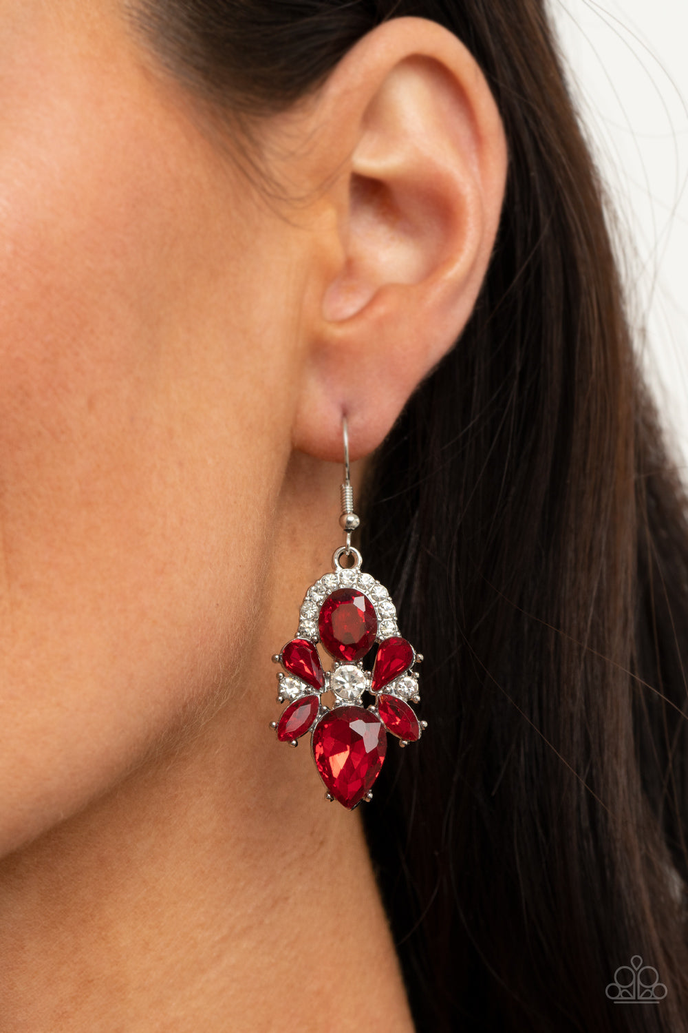 Paparazzi Stunning Starlet - Red Earrings - Pusher P
