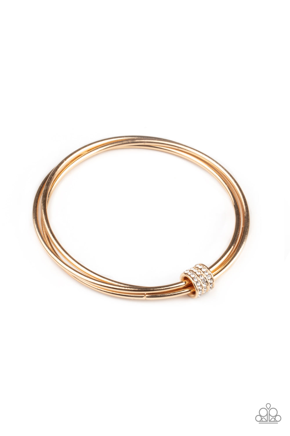 Paparazzi Roll Out The Rhinestones - Gold Bracelet - Pusher P