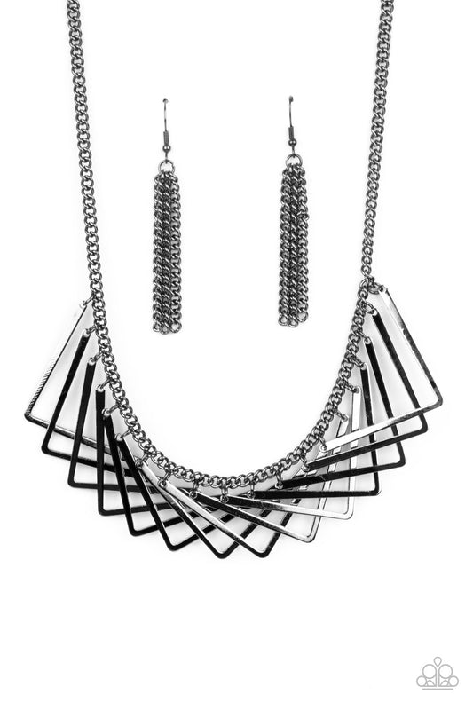 Paparazzi Metro Mirage - Black Necklace - Pusher P