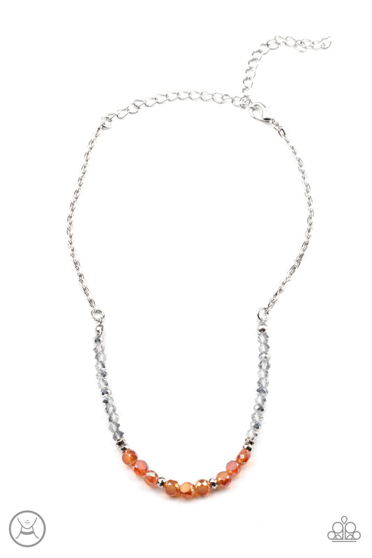 Paparazzi Space Odyssey - Orange Choker Necklace - Pusher P