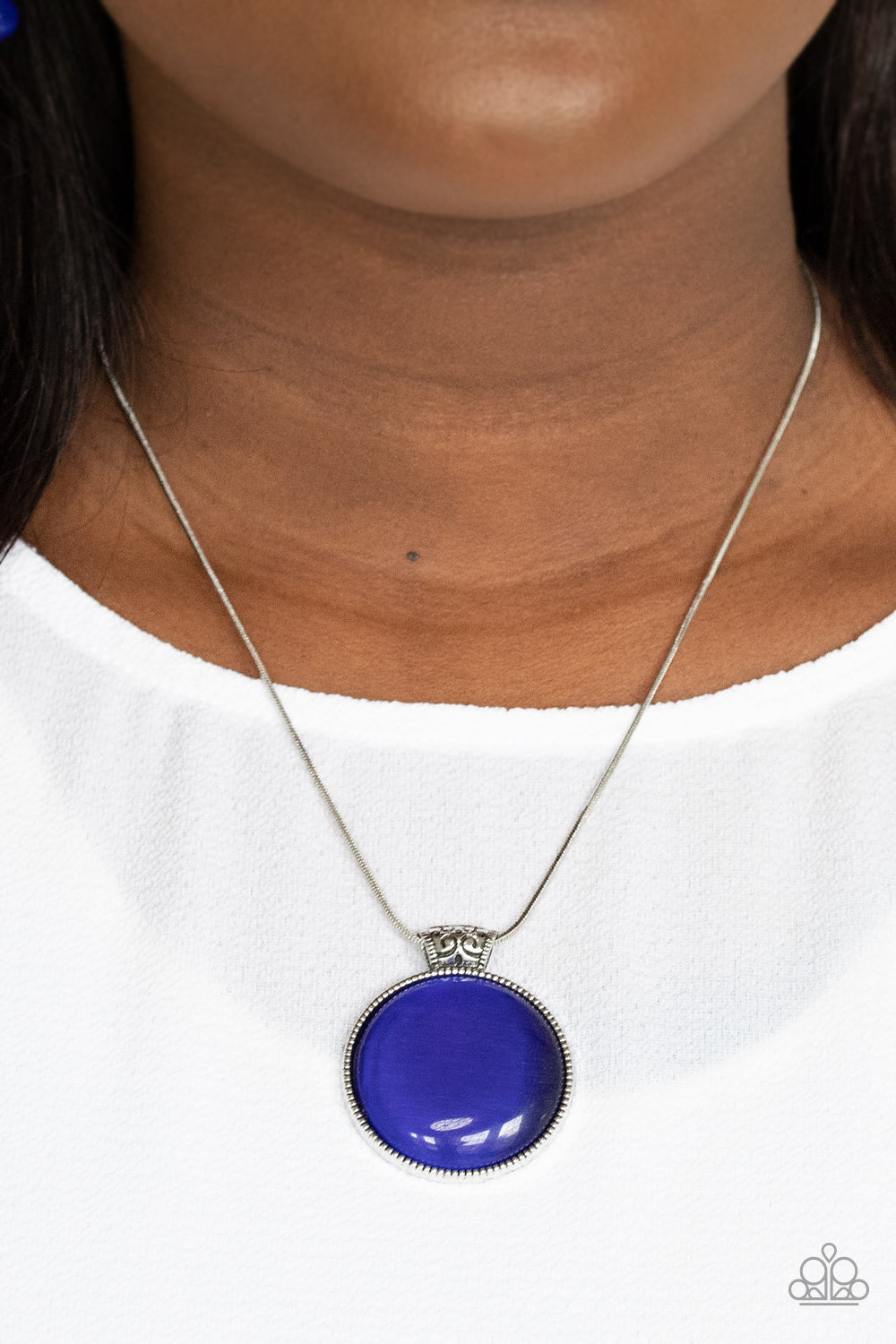 Paparazzi Look Into My Aura - Blue Necklace - Pusher P