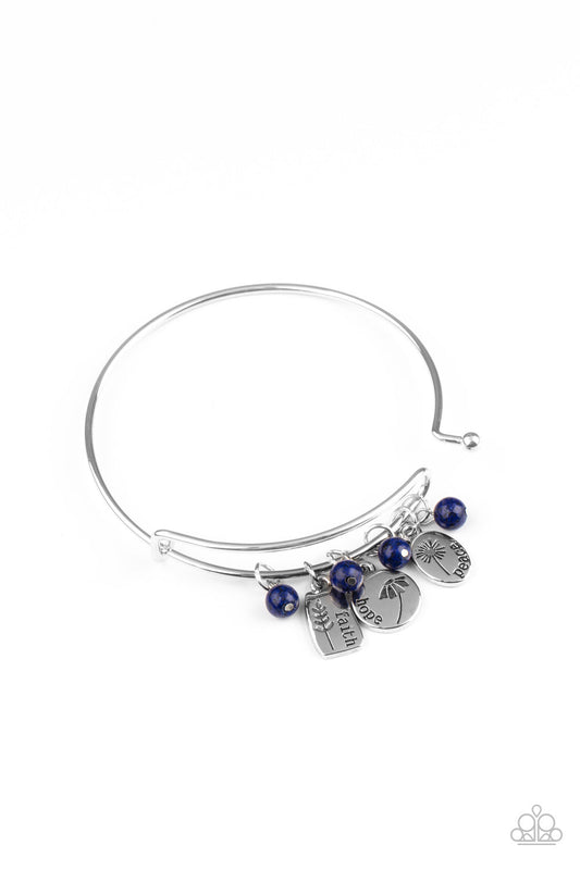 Paparazzi GROWING Strong - Blue Bracelet - Pusher P