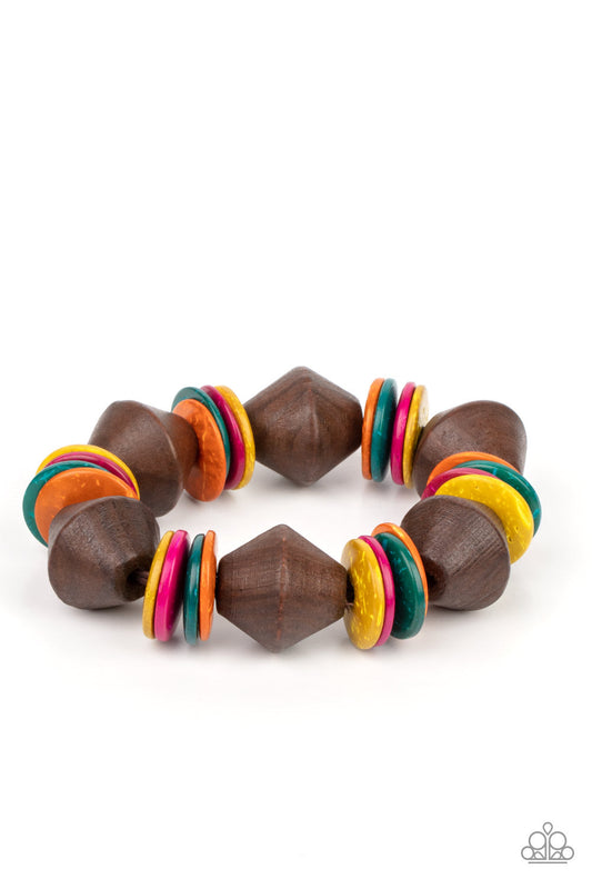 Paparazzi Bermuda Boardwalk - Multi Bracelet - Pusher P