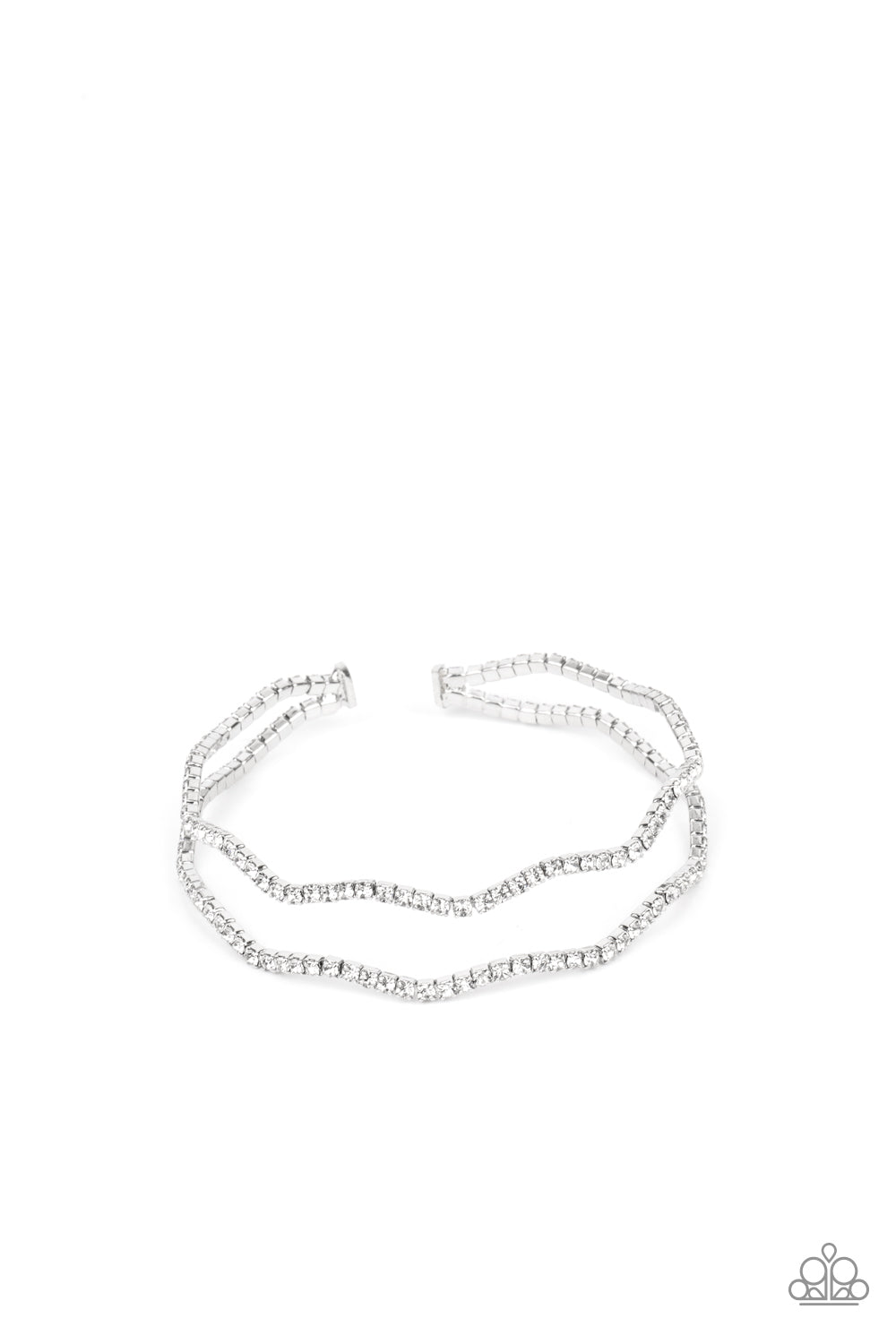 Paparazzi Delicate Dazzle - White Bracelet - Pusher P