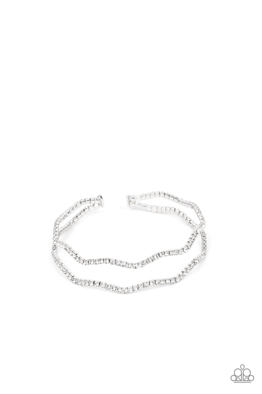 Paparazzi Delicate Dazzle - White Bracelet - Pusher P