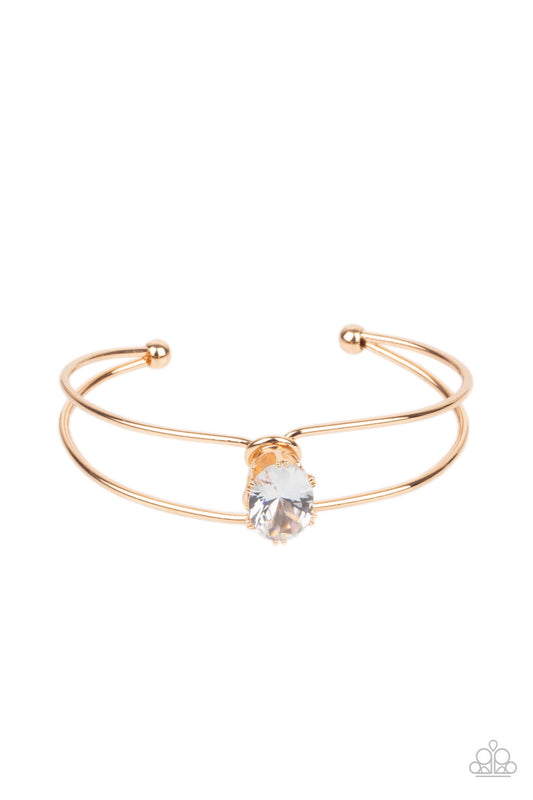 Paparazzi GLOW No Mercy - Gold Bracelet - Pusher P