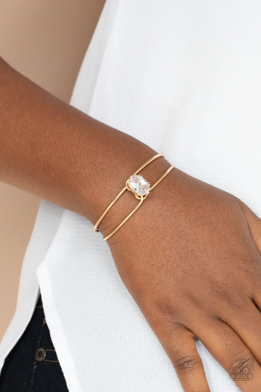 Paparazzi GLOW No Mercy - Gold Bracelet - Pusher P