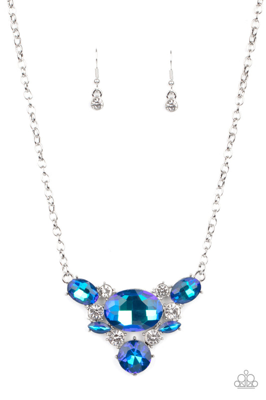 Paparazzi Cosmic Coronation - Blue Necklace - Pusher P