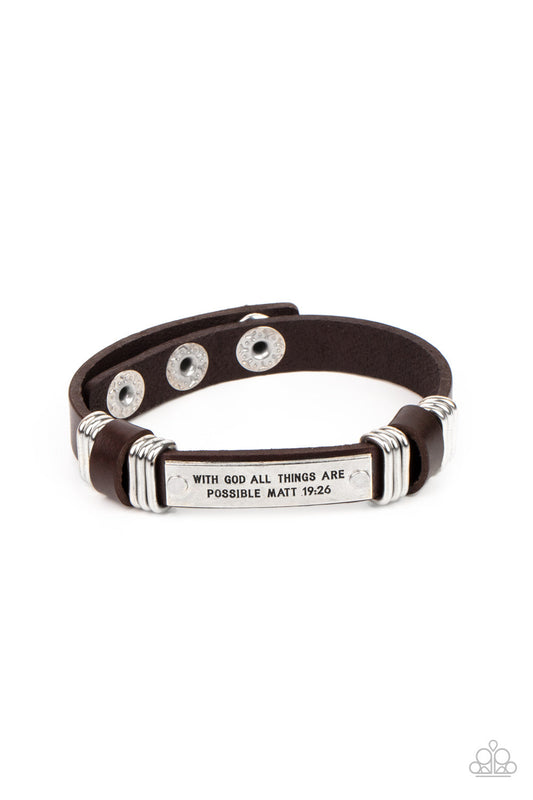 Paparazzi Make It Possible Brown Bracelet