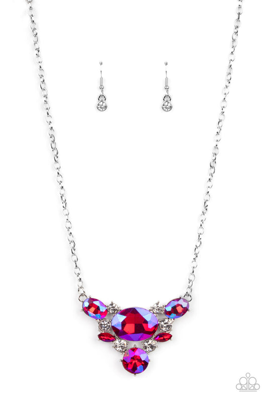 Paparazzi Cosmic Coronation - Pink Necklace - Pusher P